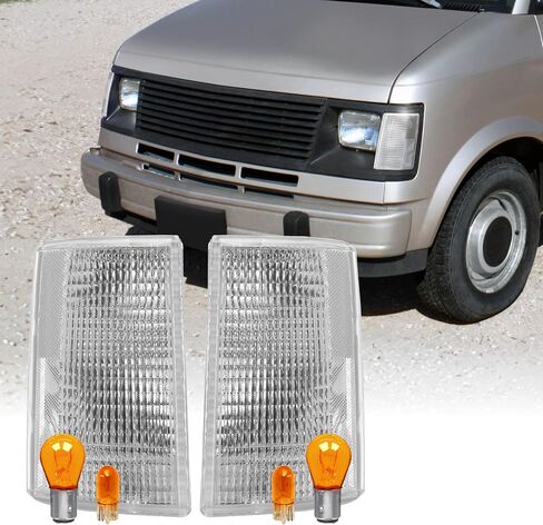 USR 85-94 Astro Van Corner Light - زوج مصابيح زاوية شفافة (يسار + يمين) - متوافق مع 1985-1994 شيفروليه تشيفي أستروفان/جي إم سي سفاري فان جميع الموديلات/الزخارف (أضواء الزاوية الواضحة) in Saudi Arabia