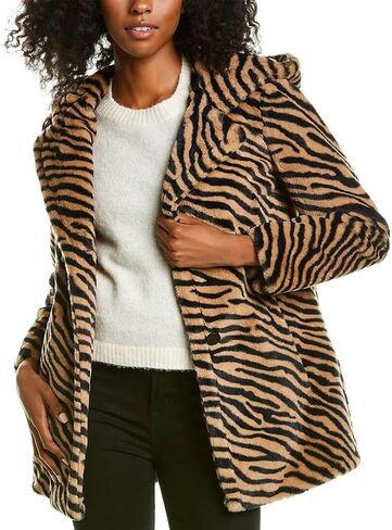 NVLT Faux Fur Hooded Coat Tiger SM in Kuwait