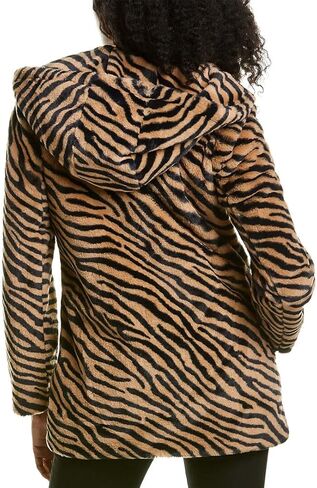 NVLT Faux Fur Hooded Coat Tiger SM in Kuwait