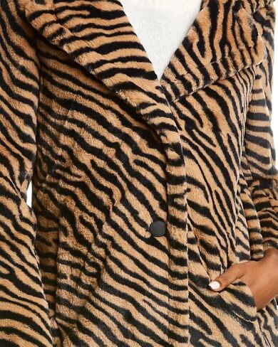 NVLT Faux Fur Hooded Coat Tiger SM in Kuwait