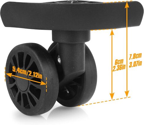 Suitcase Wheels Plastic for DIY Repair, 360 Swivel Wheel Replacement Luggage Travel Suitcase Casters, Black Spinner Luggage Wheel, Suitcase Wheels for Luggage Suitcase, V133A in Saudi Arabia