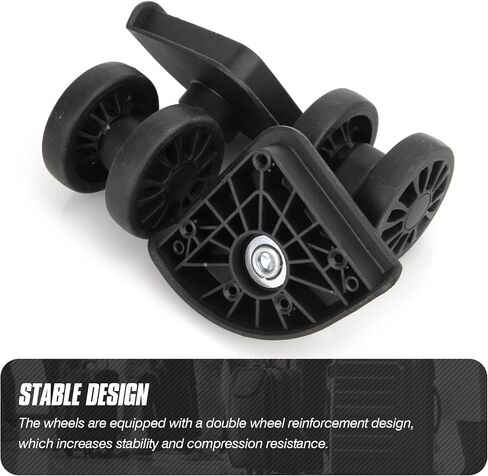 Suitcase Wheels Plastic for DIY Repair, 360 Swivel Wheel Replacement Luggage Travel Suitcase Casters, Black Spinner Luggage Wheel, Suitcase Wheels for Luggage Suitcase, V133A in Saudi Arabia