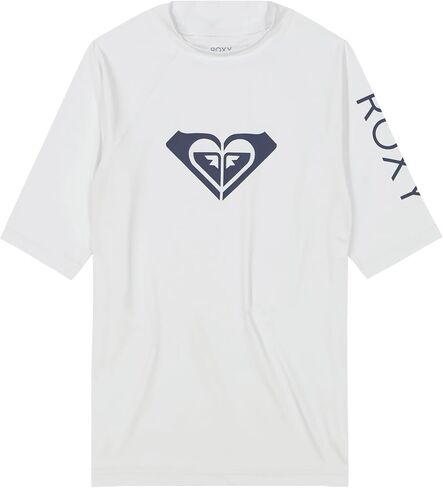 Roxy Girls' Short Sleeve Whole Hearted Rashguard Shirt with UPF 50+ Sun Protection in Saudi Arabia