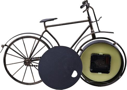 Berry President Antique Crafts Retro Vintage Style Bicycle Desk & Shelf Clock Modern Home Office Decoration Tabletop Display Ornament (Brown) in Kuwait