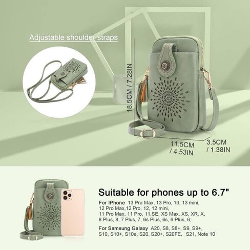 APHISON Small Crossbody Bags for Women, Lightweight Vegan Leather Cell Phone Purse, Cute Purses with Tassels in Kuwait