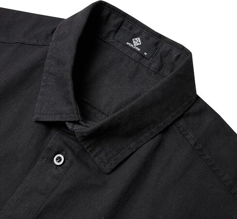 قميص MCULIVOD رجالي من القطن بدون أكمام من قماش الدنيم سترة لراكبي الدراجات النارية بأزرار سفلية مع قمصان وجيب أمامي in Kuwait