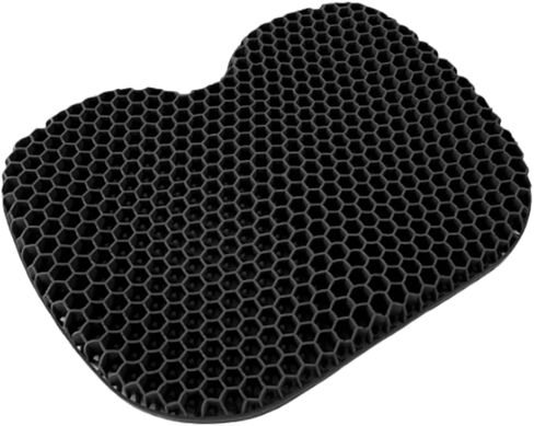 Gel Car Seat Cushion, 3D Honeycomb Grid Car Chair Pad, Breathable Car Seat Pad for Relief Sciatica & Back Coccyx Tailbone Pain, U Shaped Cushion for Wheelchair, Office Chair (Black) in Saudi Arabia
