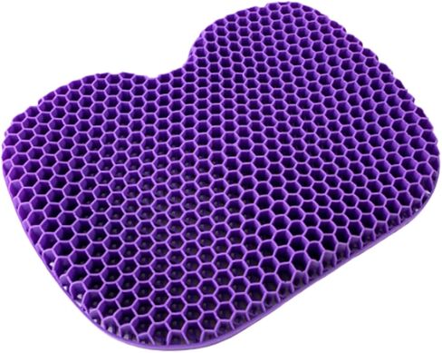 Gel Car Seat Cushion, 3D Honeycomb Grid Car Chair Pad, Breathable Car Seat Pad for Relief Sciatica & Back Coccyx Tailbone Pain, U Shaped Cushion for Wheelchair, Office Chair (Black) in Saudi Arabia