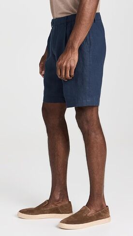 شورت كتان بطيات للرجال من Club Monaco مقاس 9.5 بوصة in Kuwait