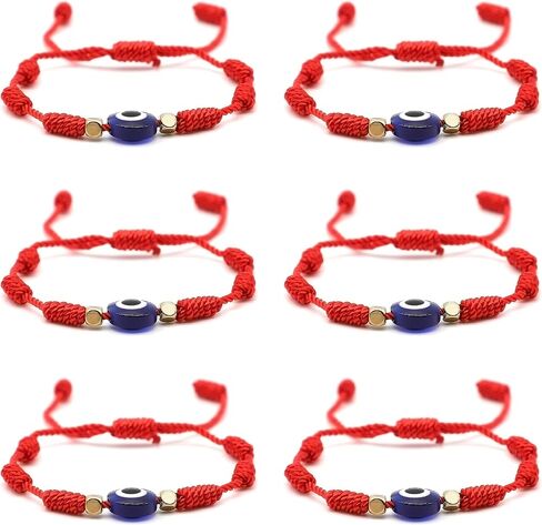 Evil Eye 7 Knot Lucky Bracelets Adjustable Red String Amulet for Women Men in Kuwait