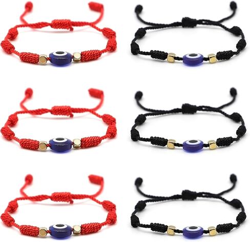 Evil Eye 7 Knot Lucky Bracelets Adjustable Red String Amulet for Women Men in Kuwait