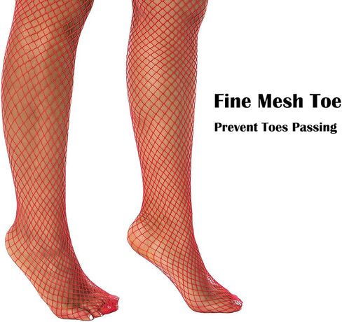 JarseHera 2-3 Pair Fishnet Thigh high Stockings for Women Silicone Lace Top Stay Up Tights Hold Up Pantyhose Nylon Sets in Kuwait