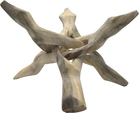 Alternative Imagination Wooden Tripod Stand - 8 Inch Display Stand For Home Decor, Abalone Shell, Crystal Ball and More in Kuwait