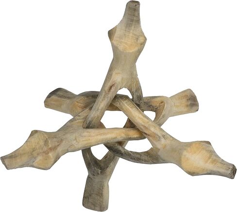 Alternative Imagination Wooden Tripod Stand - 8 Inch Display Stand For Home Decor, Abalone Shell, Crystal Ball and More in Kuwait