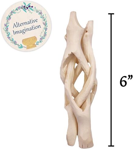 Alternative Imagination Wooden Tripod Stand - 8 Inch Display Stand For Home Decor, Abalone Shell, Crystal Ball and More in Kuwait