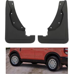 KUAFU Front Splash Shield Guards Compatible with 2021-2024 Ford Bronco Sport Replacement for M1PZ-16A550-AA Splash Guards Mud Flaps Black 2Pcs