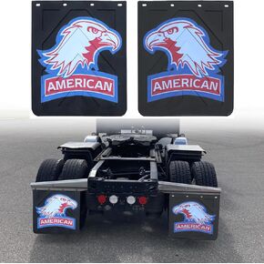American Eagle Mud Flaps for Semi Trucks PVC Polymer Tractor Trailer Heavy Duty Rubber Mudflaps Splash Guard, 24 x 30Inch, 2PCS
