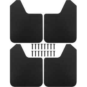 Car Mud Flaps Universal Fit Black Splash Guards (4 Pack) Mudflaps Splash Guards Mudguards Dirty Traps （Size: 15.1in x 11.5in）