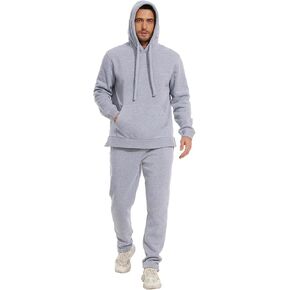 Tanderin Men's Tracksuits Sweatsuits for Men Sweat Track Suits 2 Piece Casual Athletic Jogging Warm Suits With Pockets (Gray 4XL)