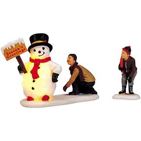 Lemax 04511 Vintage Collection Lighted Accessory Frosty's Friendly Greeting Set of 2