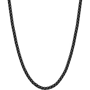 Fiusem Silver Tone Box Chain for Men, Mens Chain Necklaces, Chain Necklace for Men and Women, 2/2.5/3/4/5mm