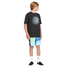 شورت Volcom للأولاد Mod Tech (مقاسات صغيرة كبيرة)، لون نيلي 124