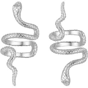 Snake Clip Earrings 18K Gold Plated -Snake Ear Cuff Gold Snake Earrings -Ear Cuffs non Piercing for Women Trendy Jewelry Hypoallergenic Fashion Gift