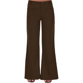 Flamingals Women's Pocket Detail Wide Leg Jeans Low Waist Vintage Pants
