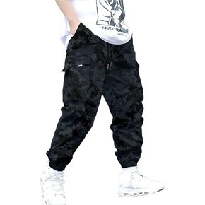 ZAFUL Men's Jogger Cargo Pant Elastic Waist Drawstring Straight Leg Sweatpants Lightweight Casual Trousers with Pockets