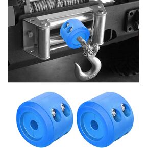 Rubber Winch Stopper,Winch Cable Hook Stopper,Rubber Rope Line Saver,Winch Cable Hook Rubber Stopper with Stainless Steel Screws and Nuts,Rubber Hook Stopper for Synthetic Winch Rope (Black)
