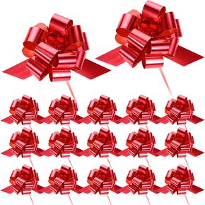 Amaxiu 20 Pcs Christmas Pull Bows, 5 Inch Gift Bows with Ribbon Green Large Bows for Gifts Gift Wrapping Supplies Present Bow Gift Bow for Christmas Decor Xmas Wedding Gift Baskets Gift Box(Green)