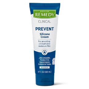 Medline Remedy Clinical Silicone Cream (4 oz), 12 Count, Unscented, Chapped, Sensitive Skin, Breathable, Incontinence Care, Soothing, Breathable Film, Moisturizing, Nourishing