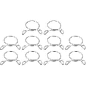 uxcell 10 Pcs Fuel Line Hose Tubing Spring Clips, 19mm Inner Dia 304 Stainless Steel Water Pipe Spring Clip Clamps for Motorcycle Scooter ATV