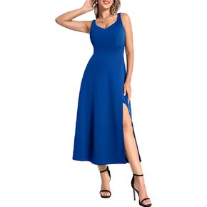 Bbonlinedress Maxi Cocktail Evening Party Dress Long Slit Prom Formal Wedding Bridesmaid Dresses in Kuwait