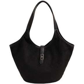 Brown Suede Tote Bag for Women Trendy Hobo Bag Bucket Tote Bag Work Hobo Handbags