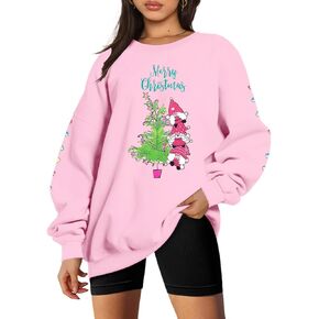 DUTUT Merry Christmas Sweatshirt Women Christmas Gnomes Sweater Xmas Holiday Tops Long Sleeve Shirt