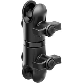 Tackform 3.5" Long Metal 20mm Ball and Socket Arm DuraLock 20 Series | Dual 20mm Sockets with Optional Anti-Theft Knobs | Black