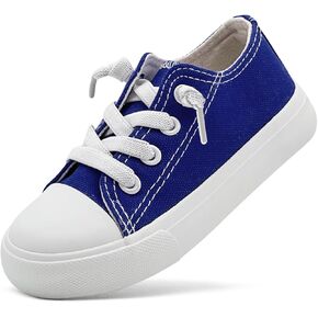 Toddler Kids Sneakers Boys and Girls Canvas Shoes Slip On Lightweight Walking Shoes for Little Big Kids