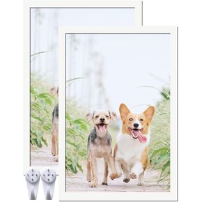 12x18 Picture Frame Set of 2, Black Photo Frames High Transparent Wall Gallery Desktop Horizontal Vertical for Canvas Collage Photo Poster Certificate 12 x 18 inches