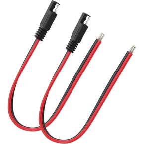 Mandark 2PCS Car SAE Extension Cable, 10AWG Quick Disconnect Automotive SAE to SAE Wire Harness Plug with Connector, Vehicle Extension Cable, Universal for Trolling, Solar Panel, Motor