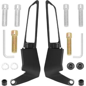 Motorcycle Mirrors Universal Adjustable 10MM / 8MM for Duke 390 250 MT-07 Kawasaki Z400 Z650 Z900 Z1000 Stealth Mirrors Motorcycle Wind Wing Side Mirrors Rotating Rear View Mirror left right