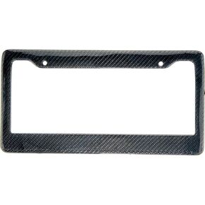 BLVD-LPF OBEY YOUR LUXURY Real 100% Carbon Fiber License Plate Frame Tag Cover FF - C with Matching Screw Caps - 1 Frame (Black)