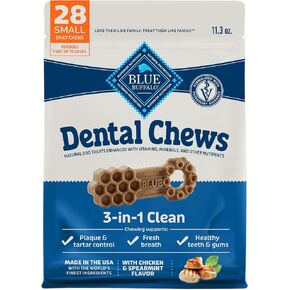 Blue Buffalo Dental Chews Large Natural Dog Treats, Chicken & Spearmint 33-oz Bag (21 Count)