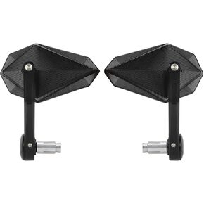 Motorcycle Bar End Convex Mirrors 7/8'' 22mm Handlebar Rearview Side Mirror Blue Lens CNC Universal Black Replacement for Street Bike Dirt Bike Atv Scooter Cruiser Snowmobile in Kuwait