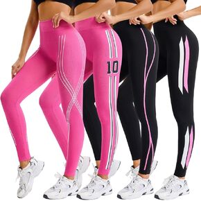 just one Women’s High-Waisted Leggings; Coordinated 4-Pack Designs for Workout, Lounging, and Everyday Comfort.