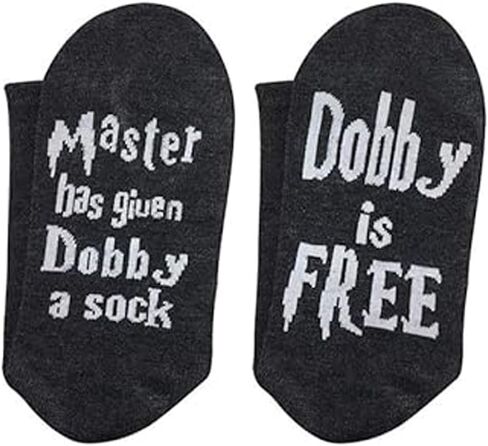 Dobby Socks Funny Christmas Gift Adult Cotton Crew Socks Novelty Cute Christmas Stocking Stuffers in Saudi Arabia