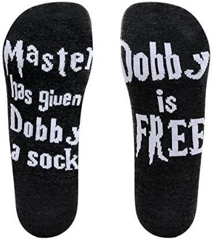 Dobby Socks Funny Christmas Gift Adult Cotton Crew Socks Novelty Cute Christmas Stocking Stuffers in Saudi Arabia
