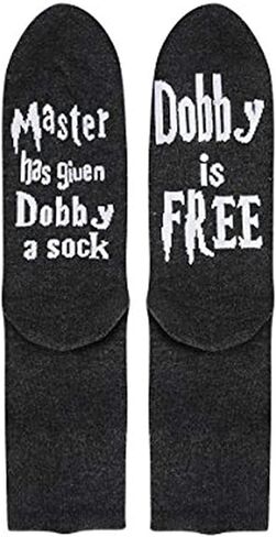 Dobby Socks Funny Christmas Gift Adult Cotton Crew Socks Novelty Cute Christmas Stocking Stuffers in Saudi Arabia