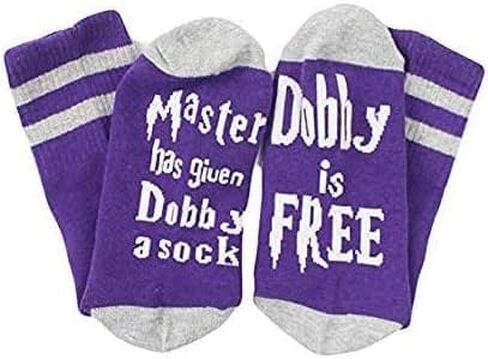 Dobby Socks Funny Christmas Gift Adult Cotton Crew Socks Novelty Cute Christmas Stocking Stuffers in Saudi Arabia