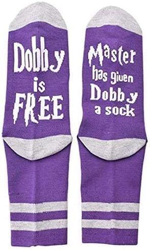 Dobby Socks Funny Christmas Gift Adult Cotton Crew Socks Novelty Cute Christmas Stocking Stuffers in Saudi Arabia